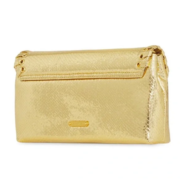 NWT Rebecca Minkoff Whip Convertible Clutch - Color Goldtone Reptile - Picture 4 of 5